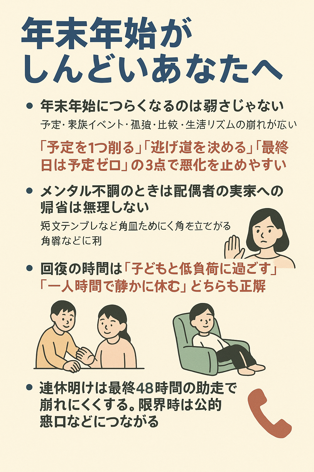 #053.年末年始がしんどい人へ：反動を減らすコツ｜帰省しない・子ども時間・ひとり時間