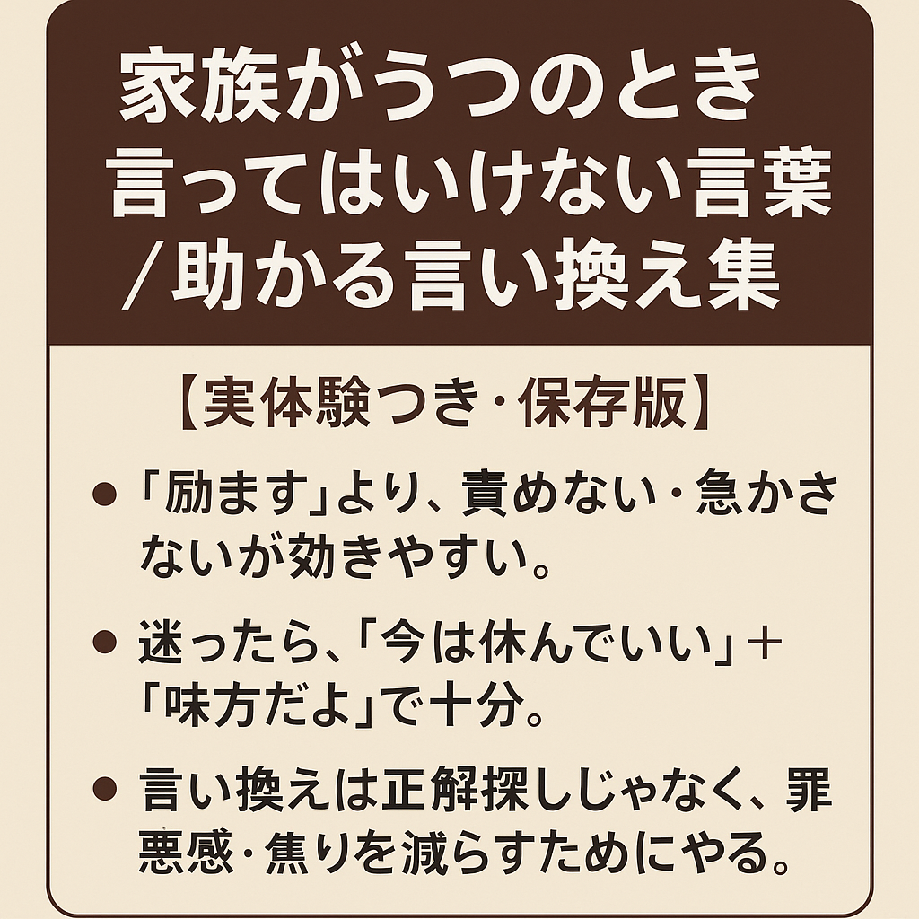 #054.家族がうつのとき言ってはいけない言葉／助かる言い換え集【実体験つき・保存版】