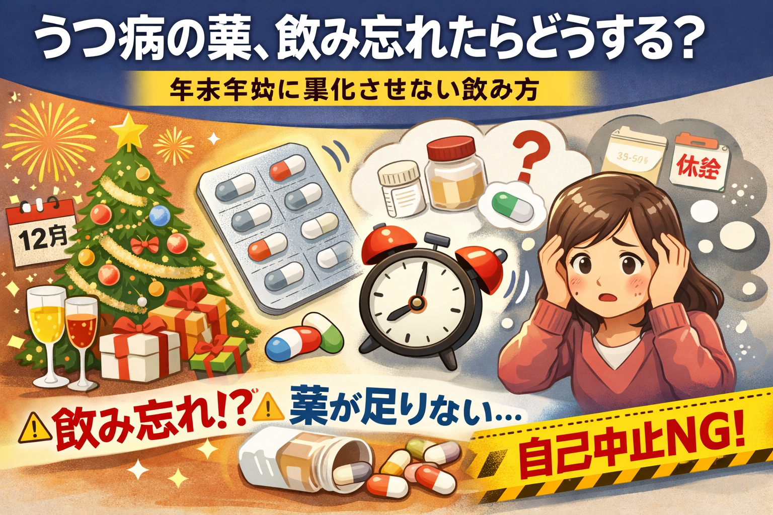 #056.うつ病の薬、飲み忘れたらどうする？｜年末年始に悪化させない飲み方