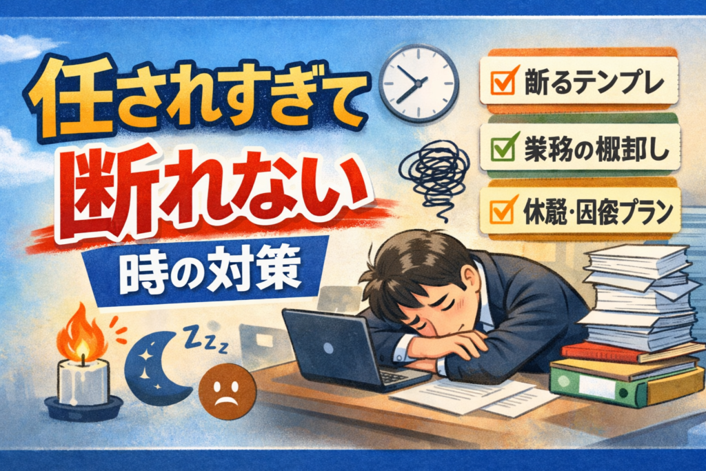 #069.仕事を任されすぎて断れない人へ｜うつ・抑うつを防ぐ断り方テンプレと仕事量調整
