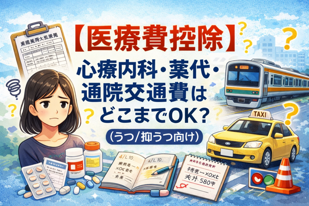 #074.【医療費控除】心療内科・薬代・通院交通費はどこまでOK？（うつ/抑うつ向け）