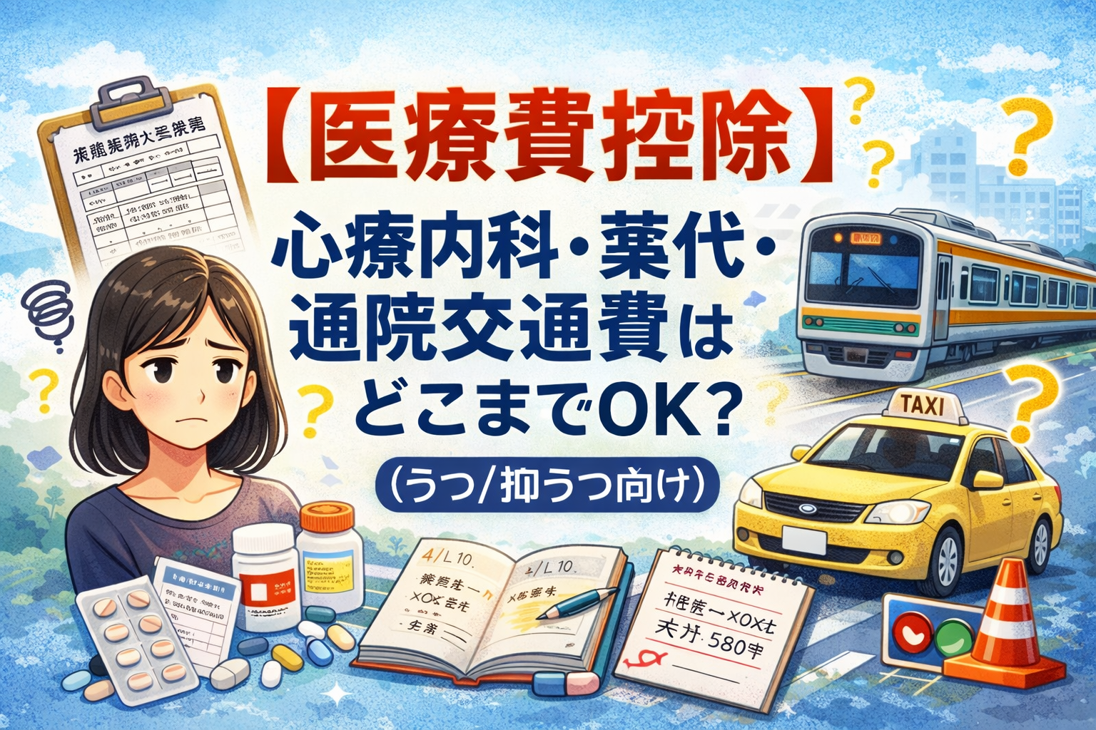 #074.【医療費控除】心療内科・薬代・通院交通費はどこまでOK？（うつ/抑うつ向け）
