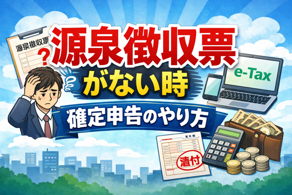 #075.源泉徴収票が届かない・ない時の確定申告（2026年提出）｜再発行・不交付届出・e-Tax最短（退職/転職）