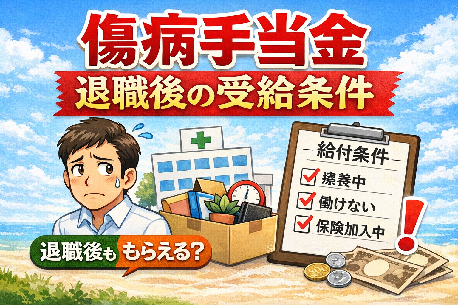 #080.退職後も傷病手当金は続く？「継続給付」3条件と落とし穴