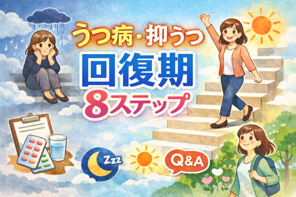#085.うつ病・抑うつの回復期を無理なく進む8ステップ｜波があっても崩れない過ごし方【体験談】