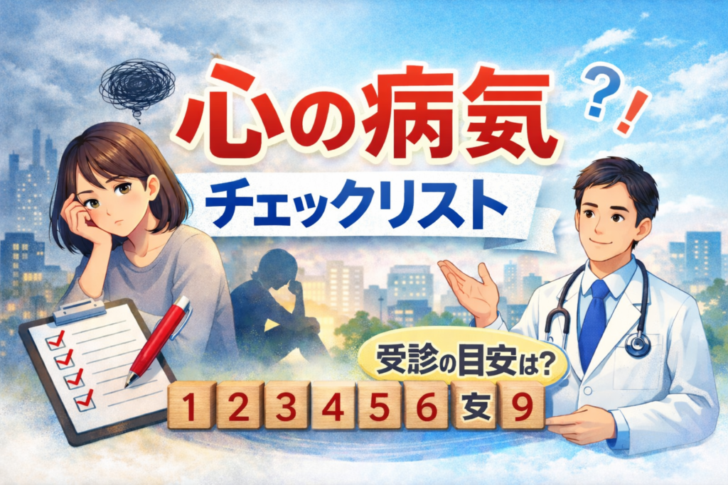 #086.うつ病・抑うつ状態チェックリスト｜9問セルフチェックと受診目安（体験談）