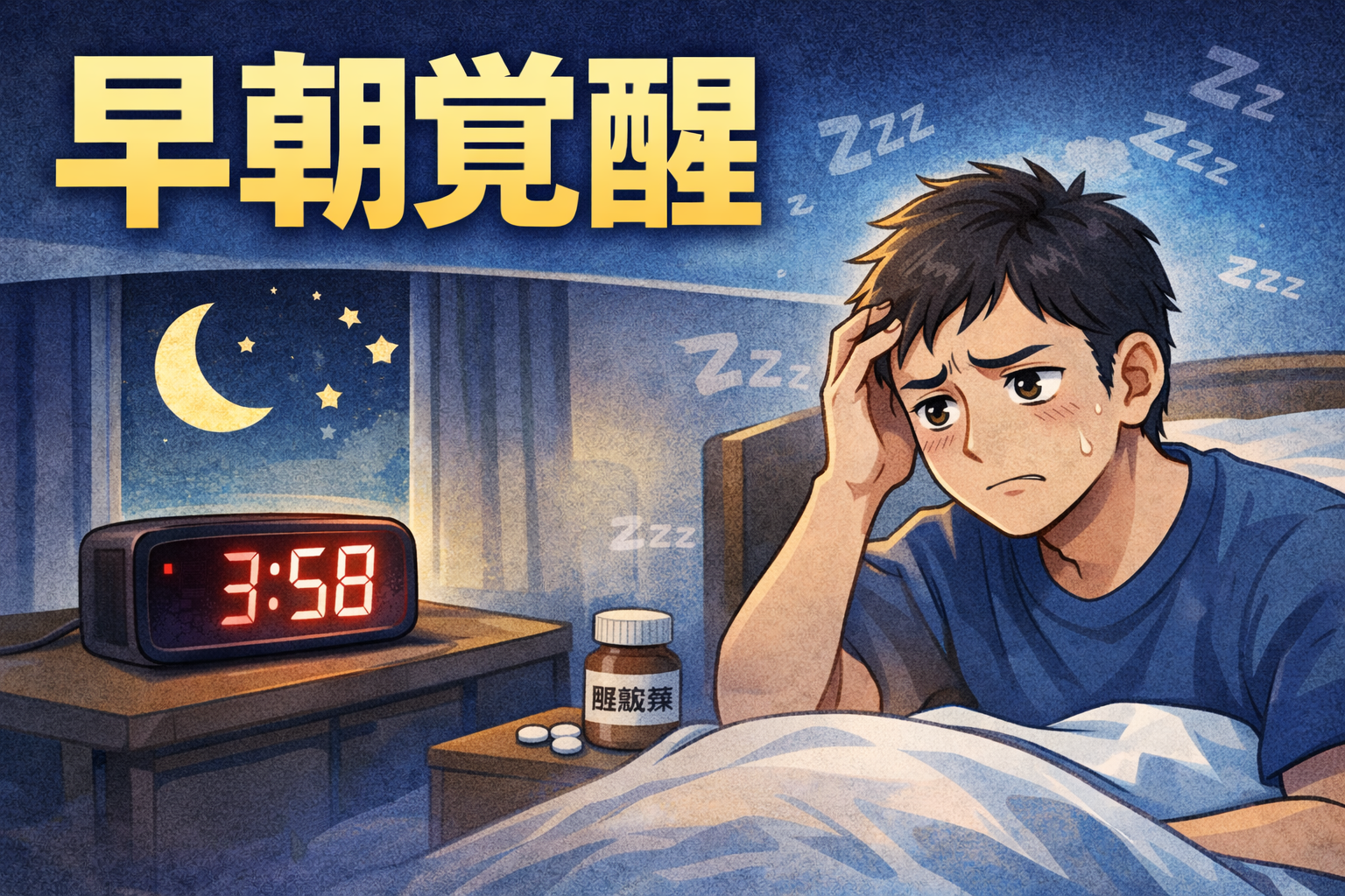 #094.早朝覚醒してしまう対策｜睡眠薬でも3時間で覚醒・4時に二度寝できない夜の立て直し方【体験談】