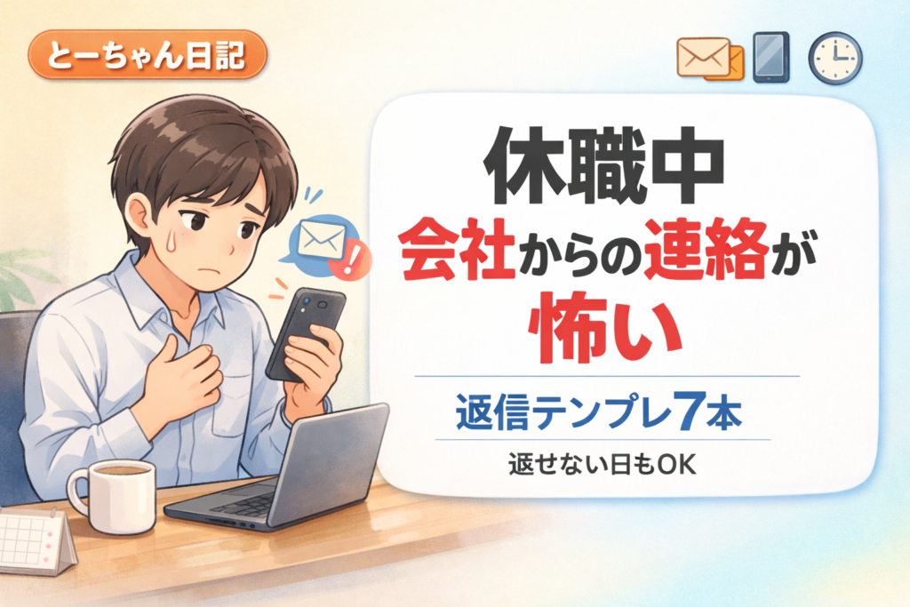 #101.休職中、会社からの連絡が怖い｜返信テンプレ7本（返せない日もOK）