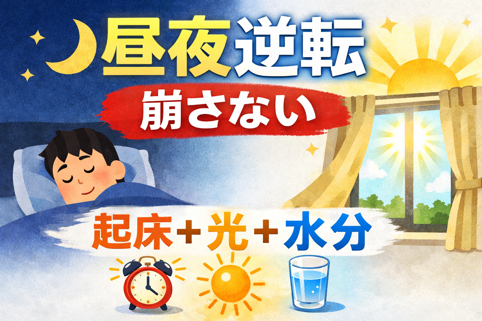 #107.昼夜逆転（朝が無理）を崩さない｜うつの起床固定・光の最低ライン