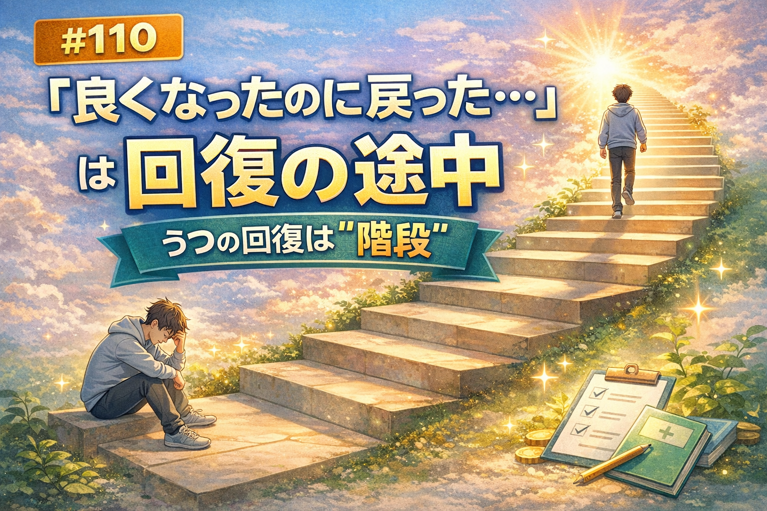 #110.「良くなったのに戻った…」は回復の途中｜うつの回復は“階段”