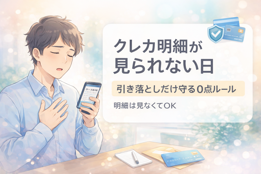 #124.うつでクレカ明細が怖くて見られない日｜引き落としだけ守る0点ルール