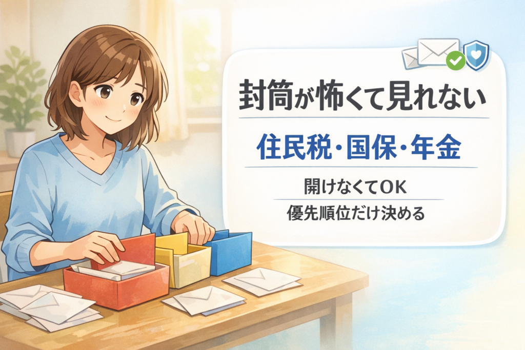 #125.封筒が怖くて見れない｜住民税・国保・年金は開けなくてOK、“優先順位だけ”決める