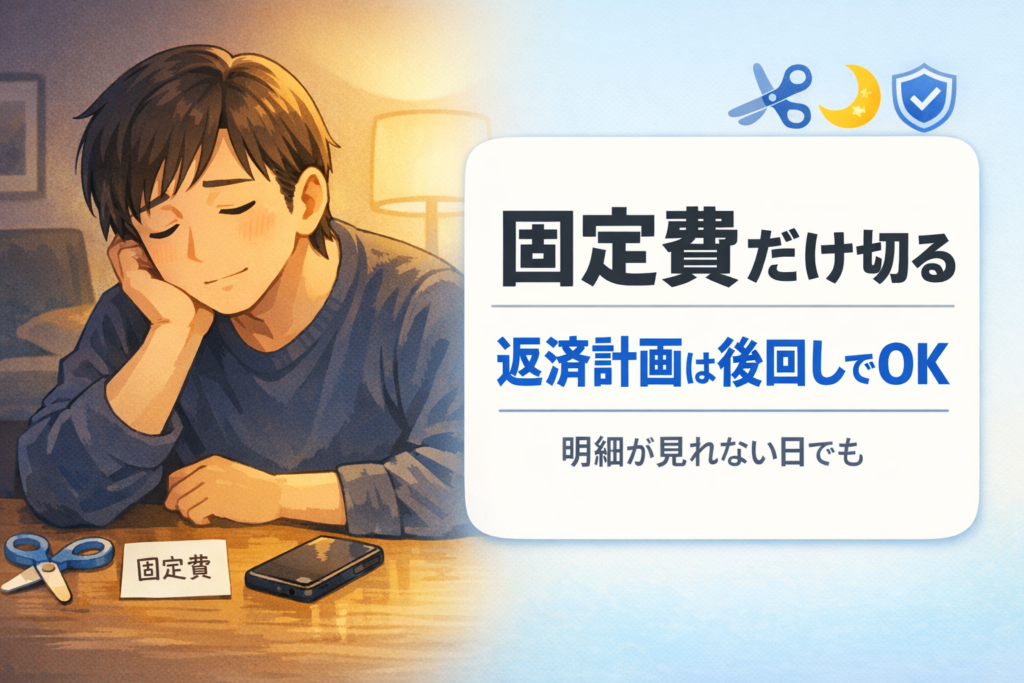 #126.うつで返済計画が立てられない日に｜固定費だけ切る最小手順