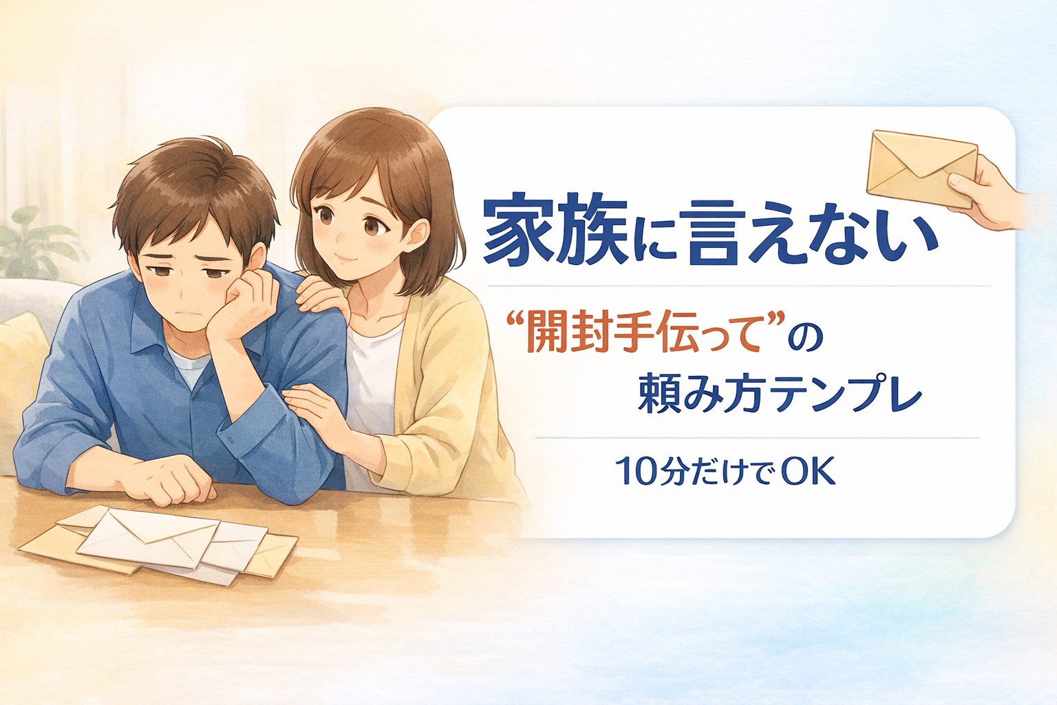 #127.うつで何も手につかない日に｜家族に助けを求める“開封”の言い方
