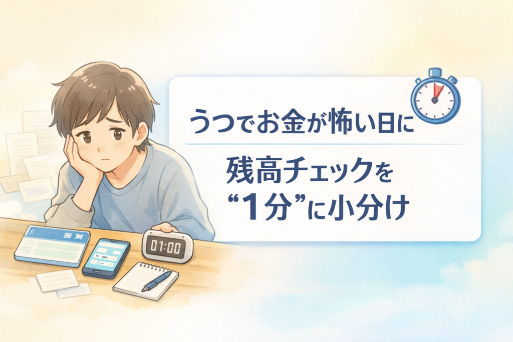 #128.うつでお金が怖い日に｜残高チェックを“1分”に小分け
