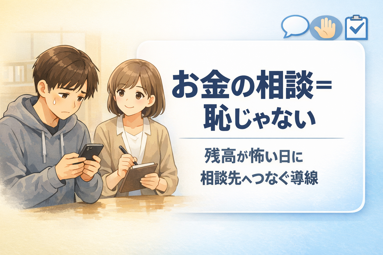 #129.お金の相談は恥じゃない|残高が怖い日に相談先へつなぐ導線まとめ