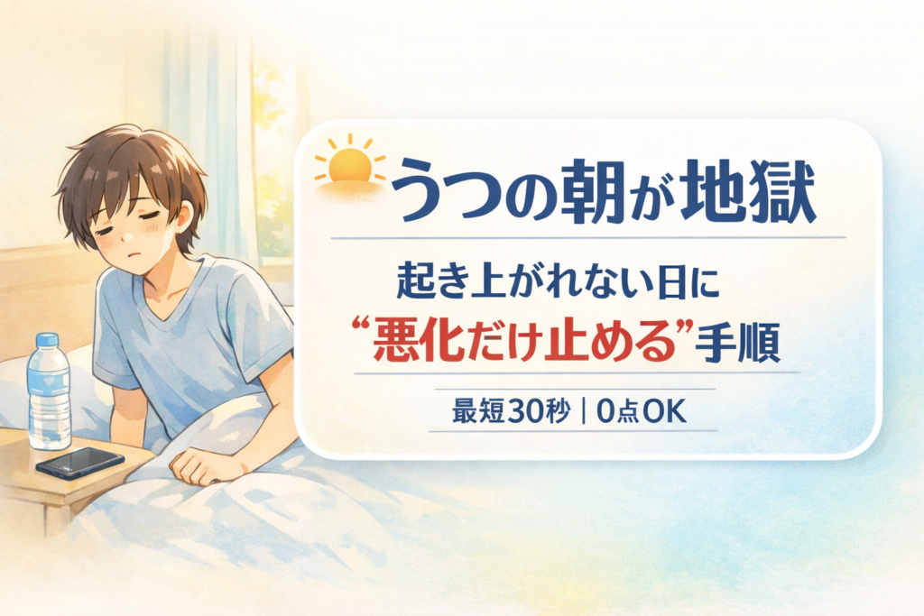 #131.うつの朝が地獄｜起き上がれない日に“悪化だけ止める”手順
