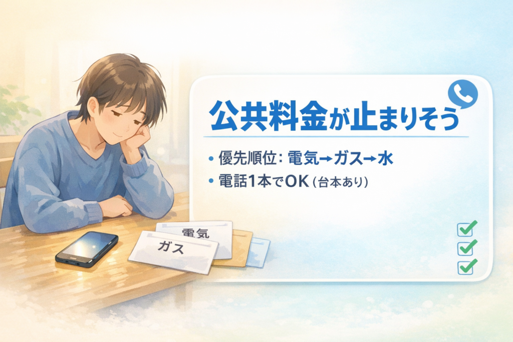 #136.公共料金が止まりそう：うつで動けない日の優先順位（電気→ガス→水）