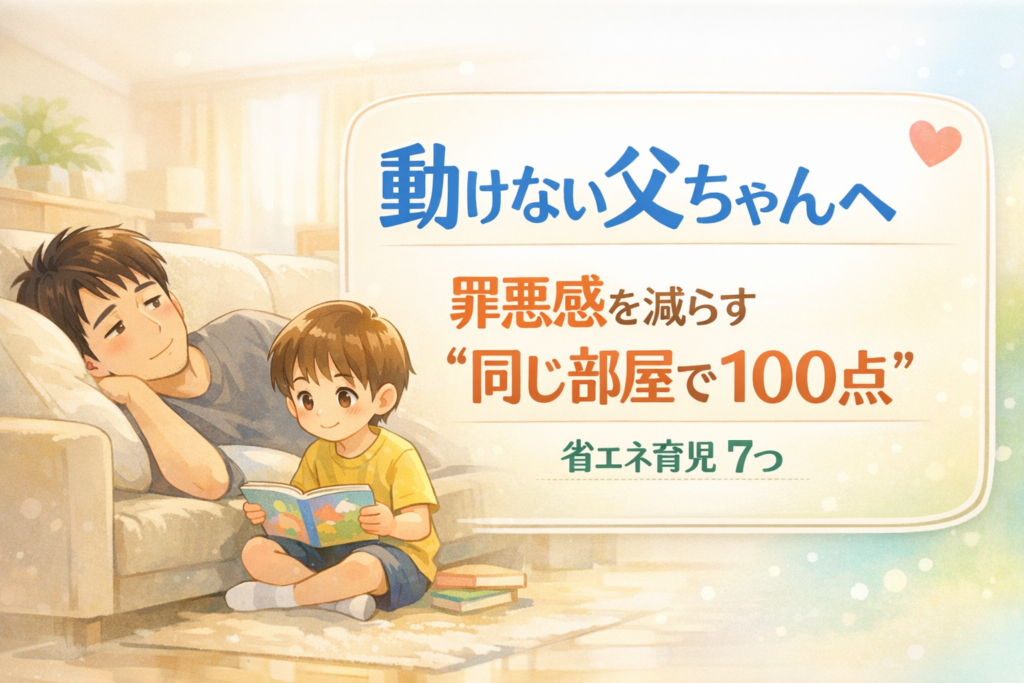 #145.うつ・抑うつ状態で動けない父ちゃんへ｜罪悪感を減らす「同じ部屋で100点」の省エネ育児