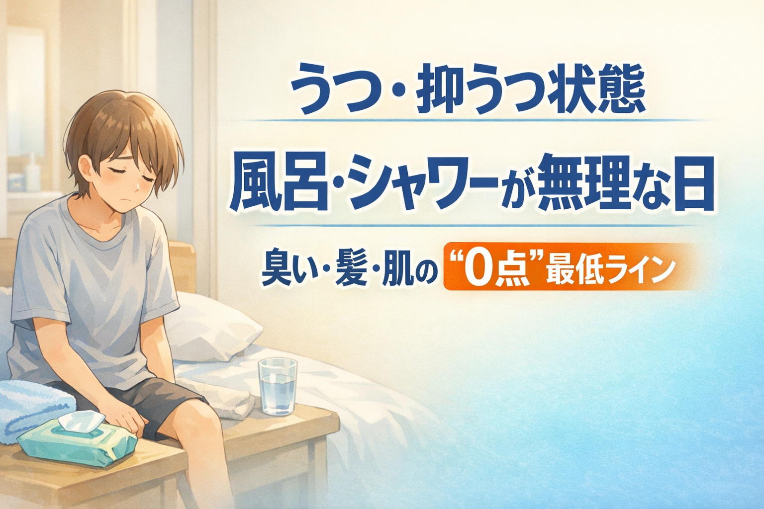 #149.うつ・抑うつ状態で風呂・シャワーが無理な日｜臭い・髪・肌の“0点”最低ライン