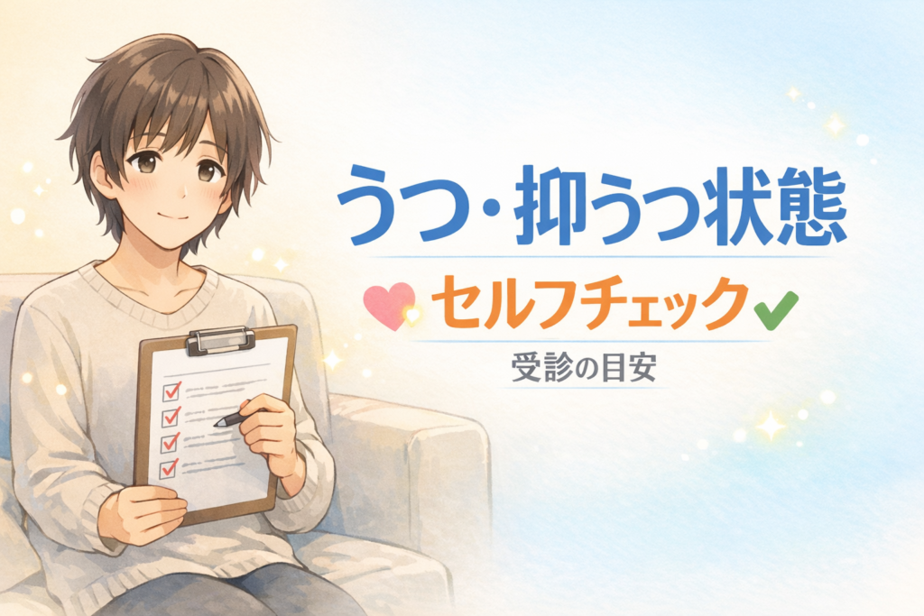 #165.【うつ・抑うつ状態】セルフチェック｜受診の目安＋9問（PHQ-9）/6問（K6）チェックリスト