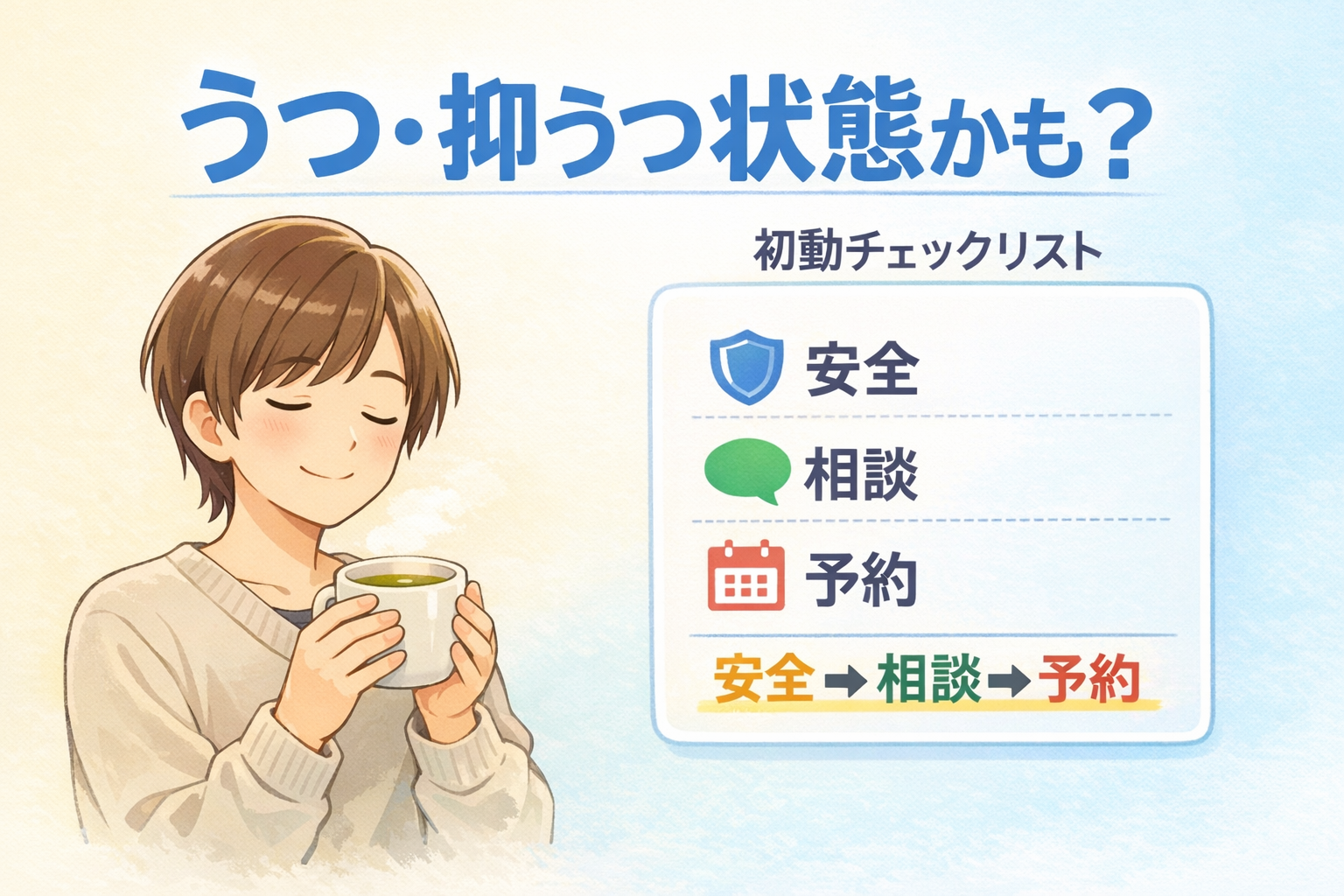 #166.うつ・抑うつ状態かも？不安な日の初動チェックリスト