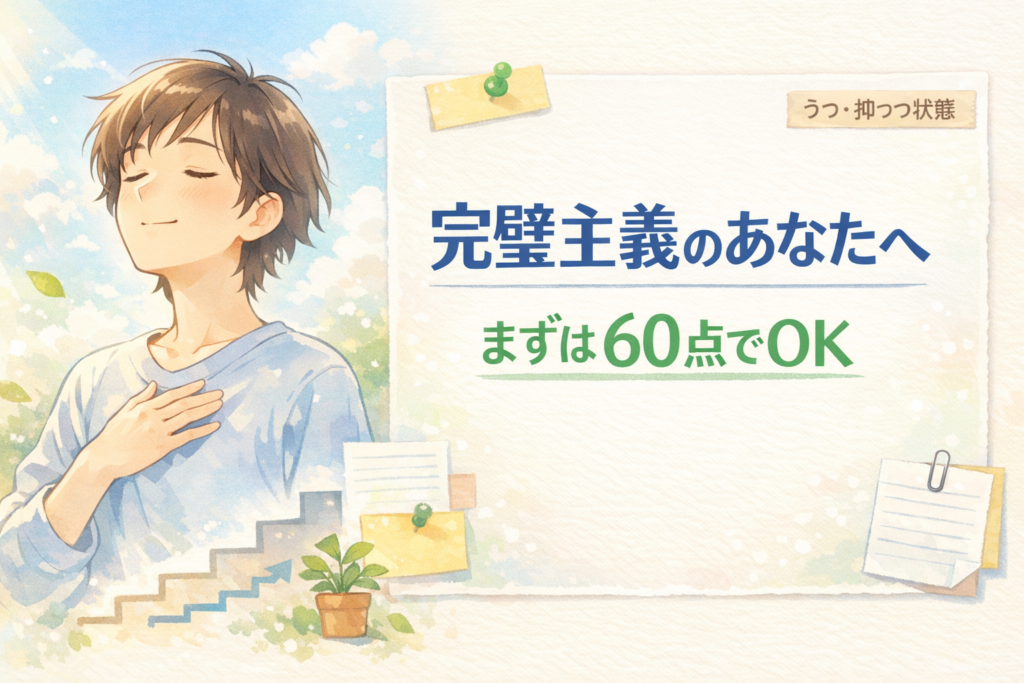 #168.【うつ・抑うつ状態】完璧主義のあなたへ｜僕らが「60点」を目指すべき深い理由
