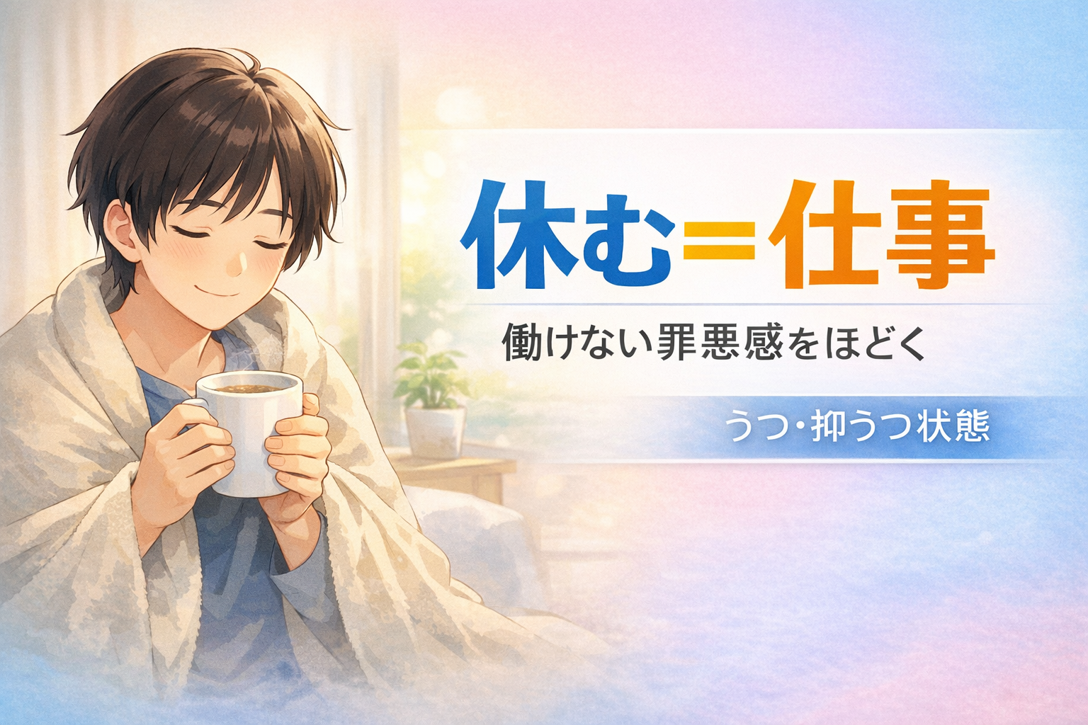 #171.【うつ・抑うつ状態】働けない罪悪感を「休むという仕事」に変える：今日の考え方