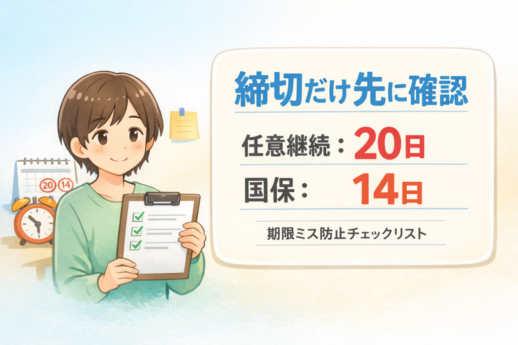#176.【うつ・抑うつ状態】知らないと詰む「20日」＋見落としがつらい「14日」｜任意継続vs国保 締切チェックリスト